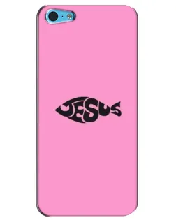 Чохол для iPhone 5c з картинкою «Рожевий символ Jesus»
