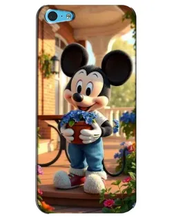 Чехол для iPhone 5c с картинкой «Микки садовод»