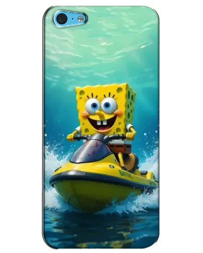 Чехол для iPhone 5c с картинкой «Спанч Боб на гидроцикле» Чехол для iPhone 5c с картинкой «Спанч Боб на гидроцикле»
