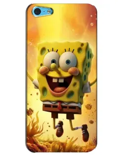 Чехол для iPhone 5c с картинкой «Губка Боб прыгает» Чехол для iPhone 5c с картинкой «Губка Боб прыгает»