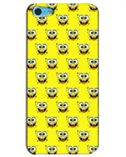 Чехол для iPhone 5c с картинкой «Паттерн Губка Боб» Чехол для iPhone 5c с картинкой «Паттерн Губка Боб»