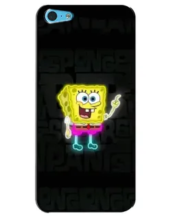 Чехол для iPhone 5c с картинкой «Неоновый Губка Боб» Чехол для iPhone 5c с картинкой «Неоновый Губка Боб»