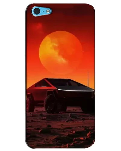 Чехол для iPhone 5c с картинкой «Cybertruck на Марсе»