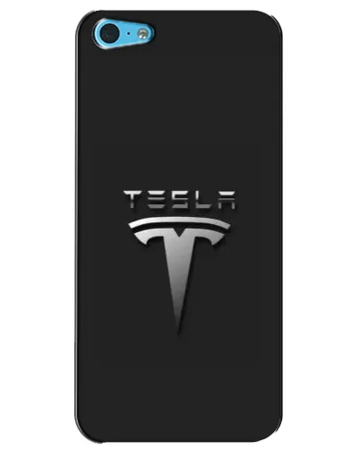 Чехол для iPhone 5c с картинкой «Стальной логотип Tesla»