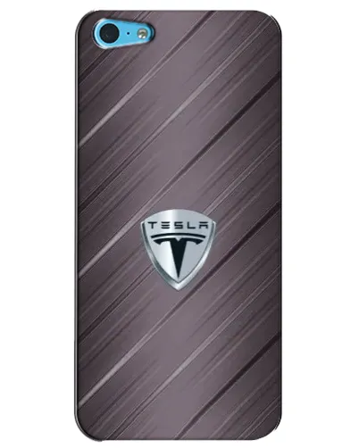 Чехол для iPhone 5c с картинкой «Металлическая текстура Tesla»