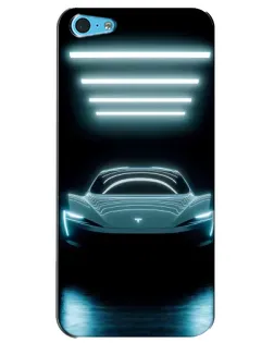 Чохол для iPhone 5c з картинкою «Tesla в неоні» Чохол для iPhone 5c з картинкою «Tesla в неоні»