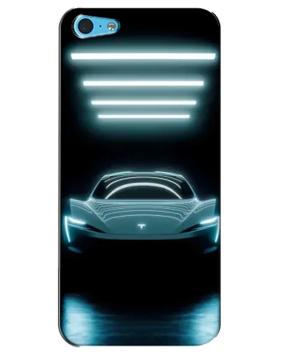 Чехол для iPhone 5c с картинкой «Tesla в неоне»