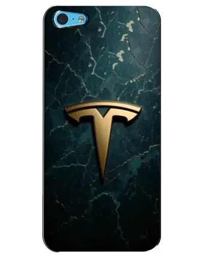 Чехол для iPhone 5c с картинкой «Мраморная Tesla Gold»