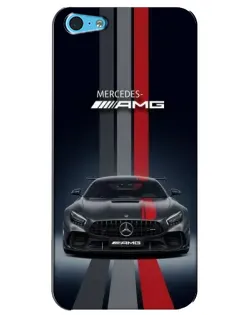 Чехол для iPhone 5c с картинкой «Mercedes — белый карбон»