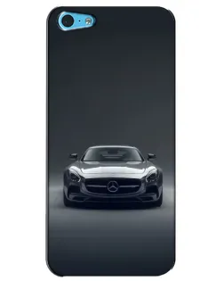 Чехол для iPhone 5c с картинкой «Mercedes на черном»