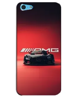 Чехол для iPhone 5c с картинкой «Mercedes AMG — красная линия»