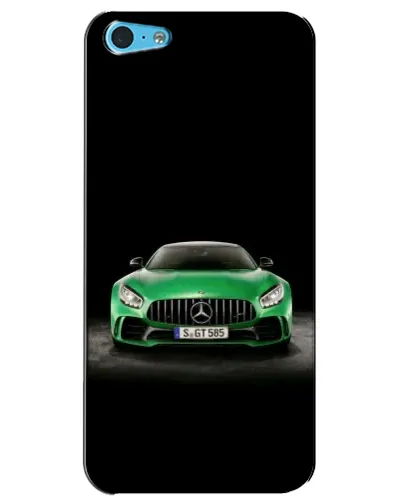 Чехол для iPhone 5c с картинкой «Mercedes — неоновый лого»