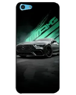 Чехол для iPhone 5c с картинкой «Темный Mercedes AMG»