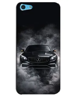 Чехол для iPhone 5c с картинкой «Mercedes в дыму»