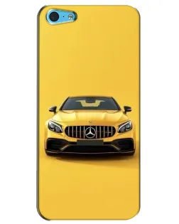 Чехол для iPhone 5c с картинкой «Желтый Mercedes GT»