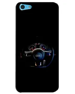 Чехол для iPhone 5c с картинкой «Салон Audi — руль»