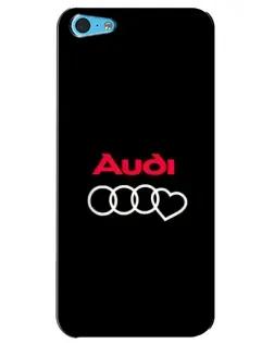Чехол для iPhone 5c с картинкой «Логотип Audi Heart»