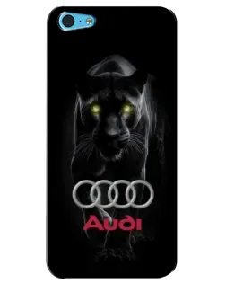 Чехол для iPhone 5c с картинкой «Пантера и Audi»