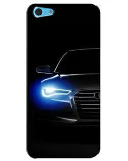 Чехол для iPhone 5c с картинкой «Неоновый взгляд Audi»