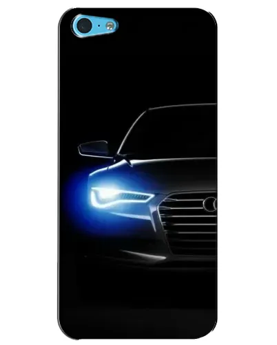 Чехол для iPhone 5c с картинкой «Неоновый взгляд Audi»