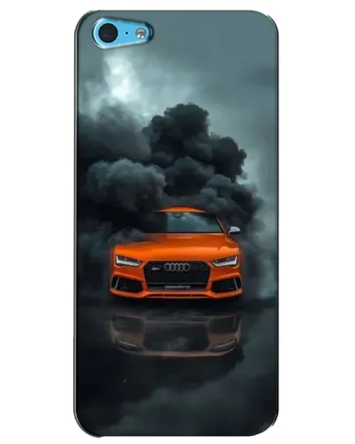 Чехол для iPhone 5c с картинкой «Audi в облаках дыма»