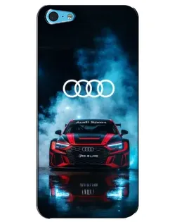 Чехол для iPhone 5c с картинкой «Audi Sport — неон»