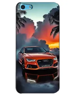 Чехол для iPhone 5c с картинкой «Audi — закат»