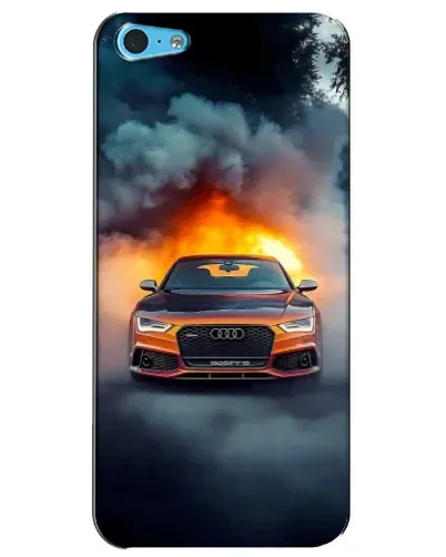Чехол для iPhone 5c с картинкой «Audi в огненном дыму»