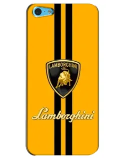 Чехол для iPhone 5c с картинкой «Lamborghini Stripe желтый»