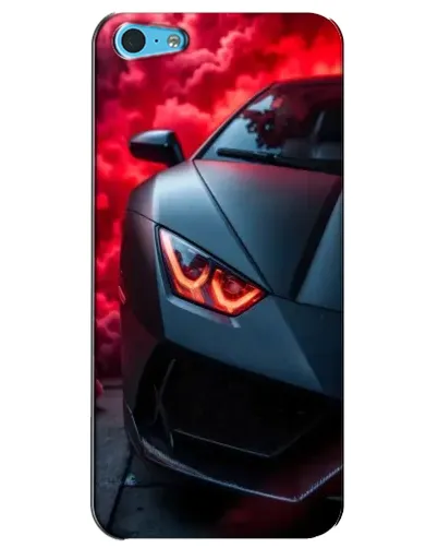 Чехол для iPhone 5c с картинкой «Lamborghini красное сияние»