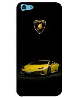 Чохол для iPhone 5c з картинкою «Lamborghini жовтий акцент»