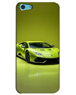Чохол для iPhone 5c з картинкою «Салатовий Lamborghini Huracan»