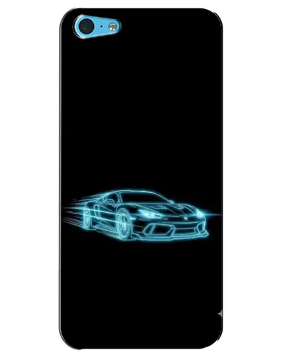 Чехол для iPhone 5c с картинкой «Неоновый контур Lamborghini»