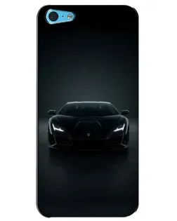 Чохол для iPhone 5c з картинкою «Чорний Lamborghini Aventador»