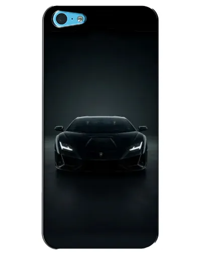 Чехол для iPhone 5c с картинкой «Черный Lamborghini Aventador»