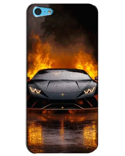 Чехол для iPhone 5c с картинкой «Lamborghini в огне»