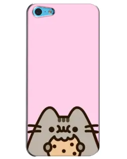 Чехол для iPhone 5c с картинкой «Pusheen и печенье»