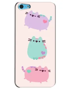 Чехол для iPhone 5c с картинкой «Pusheen трио»