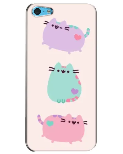 Чехол для iPhone 5c с картинкой «Pusheen трио» Чехол для iPhone 5c с картинкой «Pusheen трио»