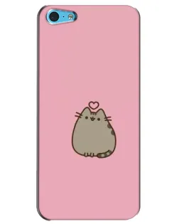 Чехол для iPhone 5c с картинкой «Pusheen сердце»