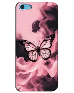 Чехол для iPhone 5c с картинкой «Бабочка в дыму»