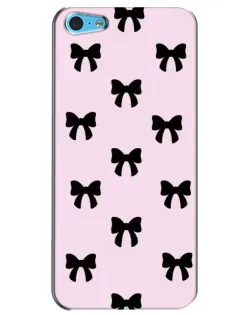 Чехол для iPhone 5c с картинкой «Черные банты Coquette»