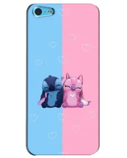 Чохол для iPhone 5c з картинкою «Stitch та Angel Love» Чохол для iPhone 5c з картинкою «Stitch та Angel Love»
