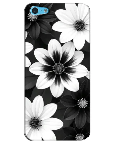 Чехол для iPhone 5c с картинкой «Монохромные астры» Чехол для iPhone 5c с картинкой «Монохромные астры»