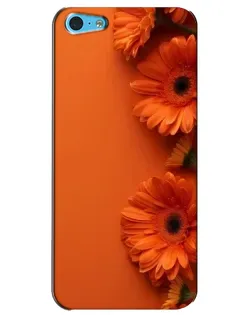 Чохол для iPhone 5c з картинкою «Помаранчеві гербери» Чохол для iPhone 5c з картинкою «Помаранчеві гербери»