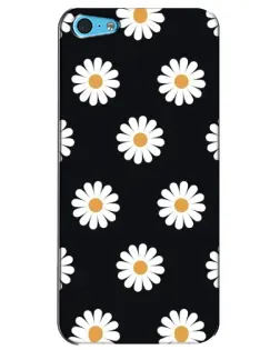 Чохол для iPhone 5c з картинкою «Ромашки на чорному» Чохол для iPhone 5c з картинкою «Ромашки на чорному»