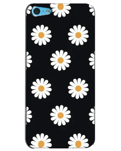 Чехол для iPhone 5c с картинкой «Ромашки на черном» Чехол для iPhone 5c с картинкой «Ромашки на черном»