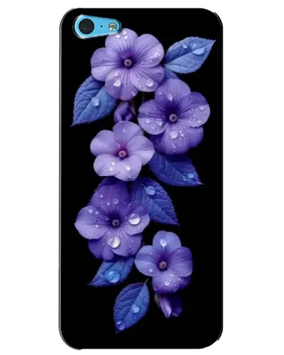 Чехол для iPhone 5c с картинкой «Фиолетовые цветы с росою» Чехол для iPhone 5c с картинкой «Фиолетовые цветы с росою»