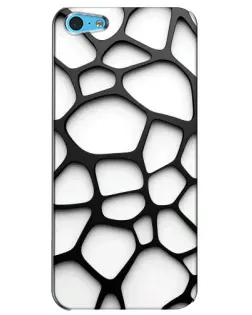 Чехол для iPhone 5c с картинкой «Белая объемная сетка»