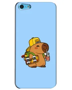 Чехол для iPhone 5c с картинкой «Капибара на скейте»